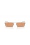 Ray-Ban RB3741 Emy-XXL (59 - 17) / Orange Gläser und Silber-Rahmen-Sonnenbrille