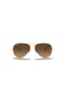 Ray-Ban RB3025 Aviator Gradient-M (55 - 14) / Braun Linsen und Gold Rahmen Sonnenbrille
