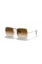Ray-Ban RB1971 Square 1971 Classic L (54 - 19) / Braun Linsen und Gold Rahmen Sonnenbrille