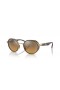 Ray-Ban RB3703M Scuderia Ferrari Collection M (51 - 21) / Braun Linsen und Gold Rahmen Sonnenbrille