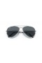Ray-Ban RB3625 Neuen Aviator L (58 - 14) / Blau-Objektive und Silber-Rahmen-Sonnenbrille