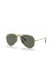 Ray-Ban RB8125M Aviator Titanium XL (58 - 14) / Grünen Gläsern und Gold Rahmen Sonnenbrille