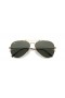 Ray-Ban RB8125M Aviator Titanium XL (58 - 14) / Grünen Gläsern und Gold Rahmen Sonnenbrille