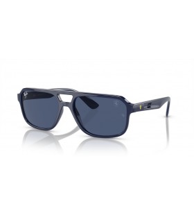 Ray-Ban RB4414M Scuderia Ferrari-Kollektion L (58 - 17) / Blau-Gläsern und Blau-Rahmen und Sonnenbrillen