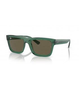 Ray-Ban RB4396 Warren Bio-Basierten M (54 - 20) / Braun Linsen und Grünen Rahmen Sonnenbrille