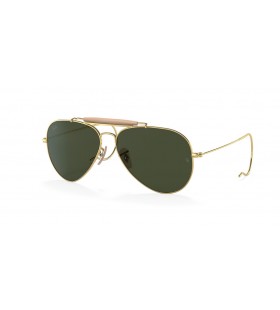 Ray-Ban RB3030 Outdoorsman | Luftfahrt-Sammlung XL (58 - 14) / GrÃ¼nen GlÃ¤sern und Gold Rahmen Sonnenbrille