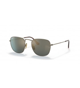Ray-Ban RB8157 Frank Titanium S (51 - 20) / Blau-Objektive und Gold Rahmen Sonnenbrille