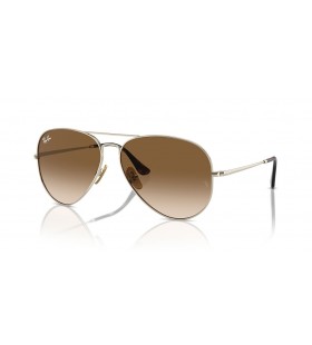 Ray-Ban RB8089 Aviator Titanium XXL (62 - 14) / Braun Linsen und Gold Rahmen Sonnenbrille