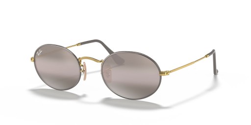 Ray-Ban RB3547 Οβάλ Μεταλλικό XL (54 - 21) / Γκρι φακούς και γυαλιά Ηλίου πλαισίων Γκρίζο