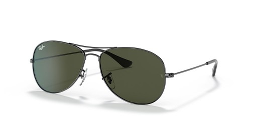 Ray-Ban RB3362 Πιλοτηρίων XL (59 - 14) / Πράσινο φακούς και Ασημένια γυαλιά Ηλίου πλαισίων