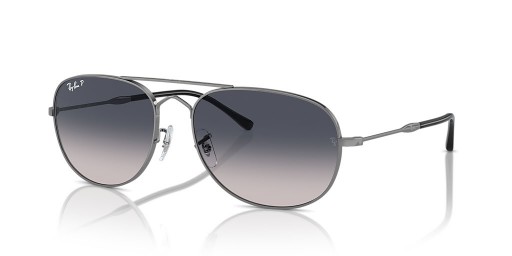 Ray-Ban RB3735 Bain Γέφυρα XL (57 - 17) / Μπλε φακούς και Ασημένια γυαλιά Ηλίου πλαισίων
