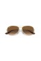 Ray-Ban RB3362 Πιλοτηρίων XL (59 - 14) / Καφέ φακούς και γυαλιά Ηλίου πλαισίων Χρυσή