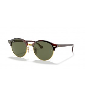 Ray-Ban RB4246 Clubround Κλασικό M (51 - 19) / Πράσινο φακούς και γυαλιά Ηλίου πλαισίων Tortoise