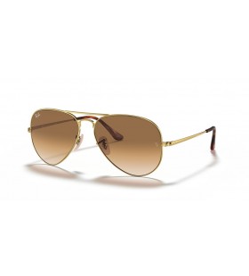 Ray-Ban RB3689 Aviator Μεταλλικά II L (58 - 14) / Καφέ φακούς και γυαλιά Ηλίου πλαισίων Χρυσή
