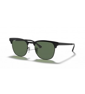 Ray-Ban RB3716 Clubmaster Μετάλλων L (51 - 21) / Πράσινο φακούς και Μαύρα γυαλιά Ηλίου πλαισίων