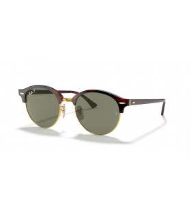 Ray-Ban RB4246 Clubround Κλασικό M (51 - 19) / Πράσινο φακούς και γυαλιά Ηλίου πλαισίων Tortoise
